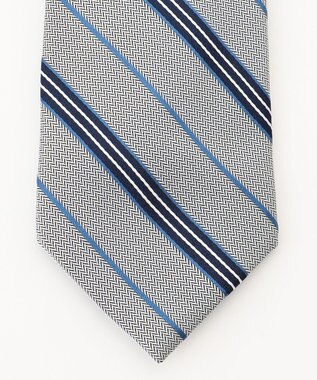 J.PRESS MEN 【STRUCTURE MIX COLLECTION】レジメンタル ネクタイ グレー系1