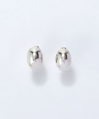 Phoebe 【ピアス見えシリーズ/金属アレルギー対応】オーバルフープスナップイヤリング　シルバー シルバー