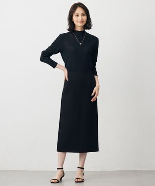 J.PRESS LADIES 【WEB限定】シアーストレッチフライス メローネック シアー カットソー 【WEB限定】ブラック系