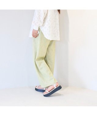 MODE ET JACOMO <noyau>パールデザイン厚底スポーツサンダル アイボリー