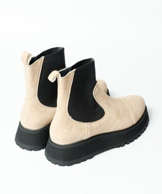 BONTRE 【BONTRE/ボントレ】センターシーム厚底ブーツ ベージュ