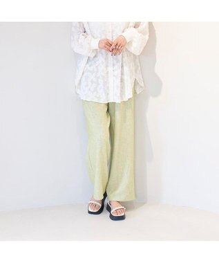 MODE ET JACOMO <noyau>パールデザイン厚底スポーツサンダル アイボリー