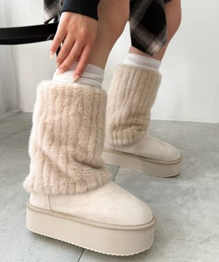 WEGO 【暖かい】2wayムートンタッチブーツ