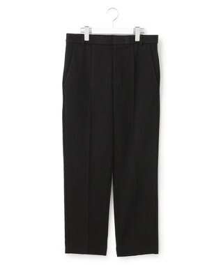 23区 L 【Lサイズ限定】ソフトストレッチポンチ テーパードパンツ ブラック系