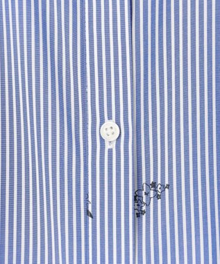 J.PRESS LADIES 【一枚で着映え】ストライプ×フラワープリント ワンピース ネイビーストライプ系