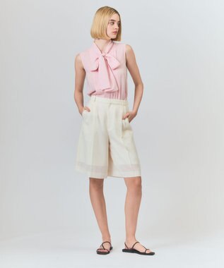 リネンライクボウタイノースリーブ