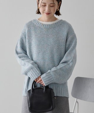 AMERICAN HOLIC メランジルーズニットプルオーバー Blue