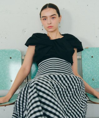 YECCA VECCA リボンデザインブラウス Black