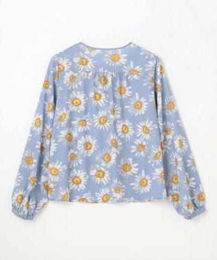 GRACE CONTINENTAL マーガレットフラワープリントブラウス ブルー