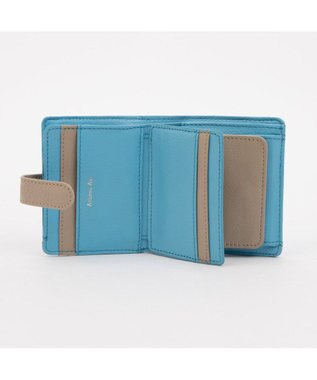 UNBILLION アトランタ ATLANTA / 牛革二つ折りカラーコンビウォレット ブルー