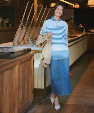 23区 【洗える】23区DENIM ライトダンガリー シャツ ライトインディゴ