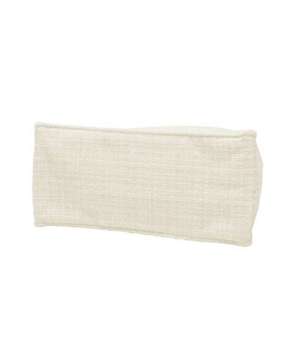 Maison de FLEUR ツイードフリルハンドルスクエアトートバッグ Ivory