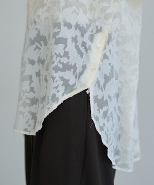 YECCA VECCA 3wayシアージャガードシャツ Ivory