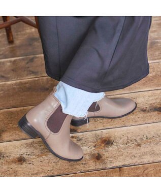 ing <ing>【WEB限定】【サスティナブルシリーズ】サイドゴアショートブーツ オーク