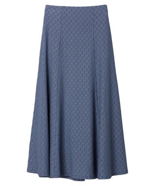 earth music&ecology ジャガードフレアスカート Blue