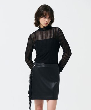 GRACE CONTINENTAL ストレッチレーストップ ブラック