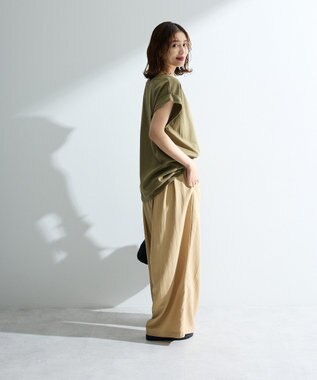 Green Parks 汗染み防止フレンチロゴＴシャツ Khaki