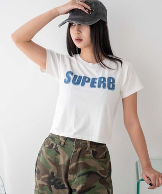 WEGO デニムロゴT ホワイト