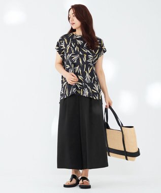 23区 L 【Lサイズ限定】ハイストレッチツイル パンツ ブラック系