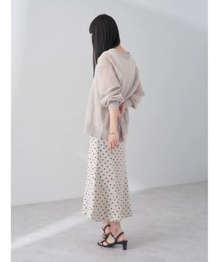 earth music&ecology ファンシーラメＶネックカーディガン Light Gray