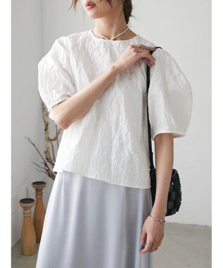 Green Parks AnriettMusee ショート丈ジャガードトップス Off White