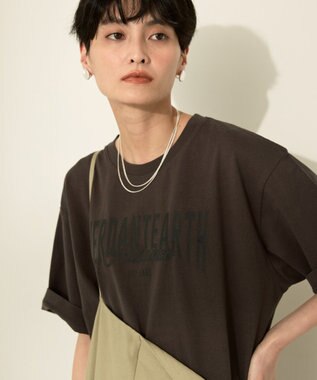 AMERICAN HOLIC バイオウォッシュ加工ロゴＴシャツ Black