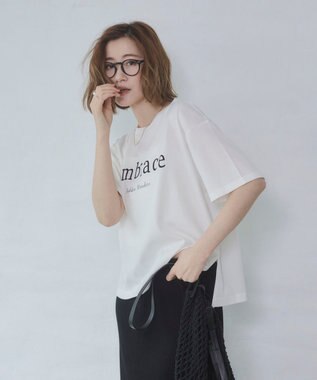 WEGO 【2026春夏新作】接触冷感プリントロゴT オフホワイト