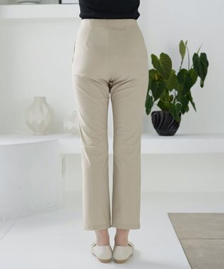 Tiaclasse 日本製デンビスリムストレートパンツ ベージュ