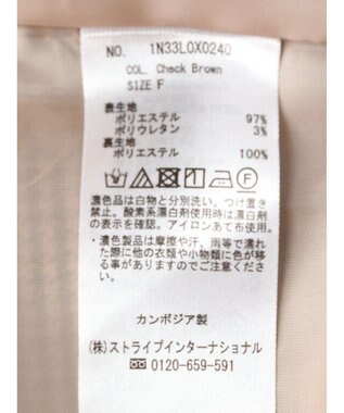 earth music&ecology テーラードジレ Check Brown