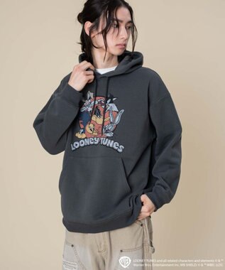 WEGO 【ユニセックス着用ITEM/裏起毛】LOONEYTUNESグラフィックプルオーバー スミクロ