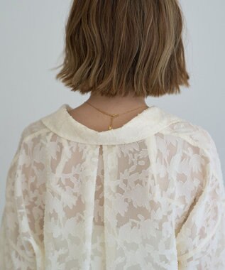 YECCA VECCA 3wayシアージャガードシャツ Ivory