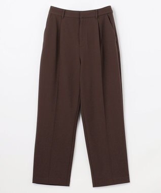 ANY L 【裏起毛/ウエストゴム】ウォームテーパードパンツ ブラウン