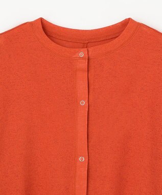 ANY シアーワッフルカーディガン オレンジ
