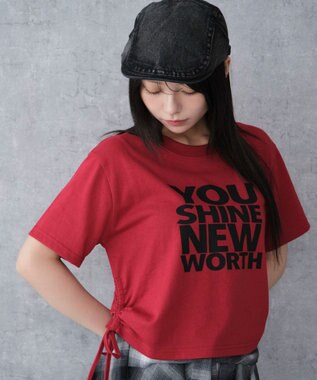 WEGO グラフィックショートサイドリボンドロストT 柄9