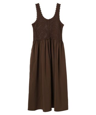 Green Parks ・ＳＵＧＡＲ　ＳＰＯＯＮ　クロシェキリカエワンピース Brown