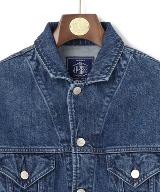J.PRESS MEN 【J.PRESS ORIGINALS】SHIOTA DENIM Notched Jumper / Made in Japan ブルー系