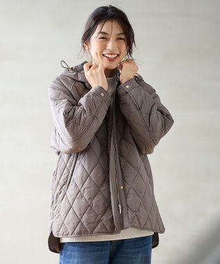 ANY 【洗濯機可/撥水】ダイヤキルトブルゾン モカ