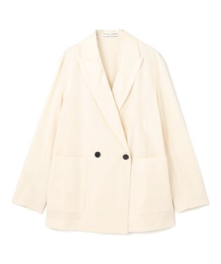 BEIGE， 【洗える・FUDGE 6月号掲載】MALLOW / コットンテーラードオーバージャケット Meringue