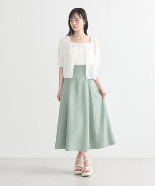 earth music&ecology ミニフリルカットレースアンサンブル Off White