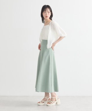 earth music&ecology ミニフリルカットレースアンサンブル Off White