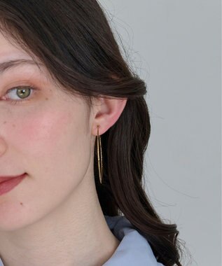 Phoebe ≪雑誌掲載商品≫ツイストラインフープイヤリング　ゴールド ゴールド