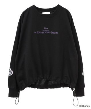 Green Parks ナイトメア／裾ドロストミニ裏毛プルオーバー Black