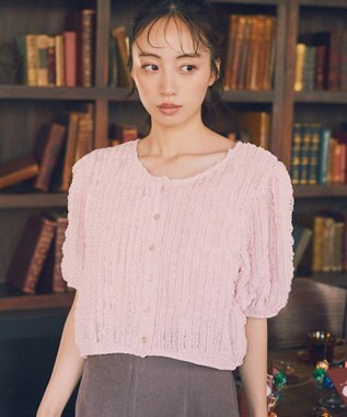 earth music&ecology ミニフリルカットレースアンサンブル Pink