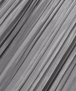 23区 シャイニー プリーツスカート シルバー系