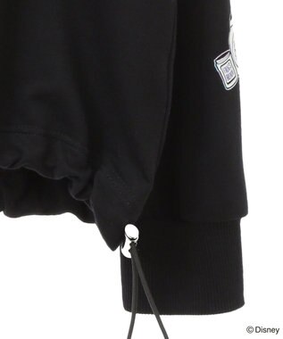 Green Parks ナイトメア／裾ドロストミニ裏毛プルオーバー Black