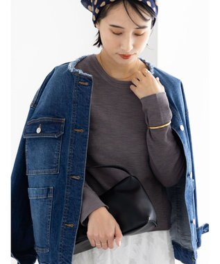 Te chichi スラブ天竺プルオーバー チャコールグレー