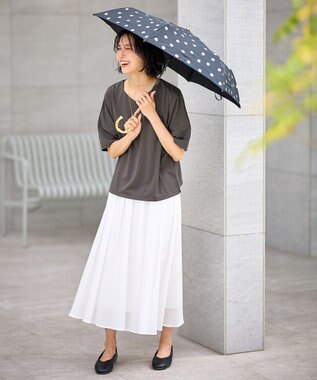 ANY 【晴雨兼用】ドットパラソル ブラック