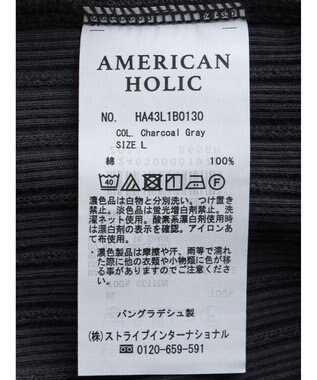 AMERICAN HOLIC 針抜きメッシュタンクトップ Charcoal Gray
