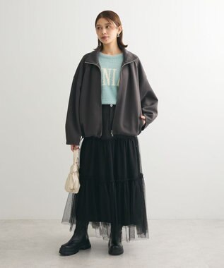 Green Parks コードラインスタンドカットブルゾン Charcoal Gray