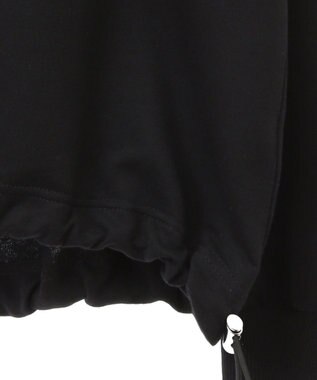 Green Parks ナイトメア／裾ドロストミニ裏毛プルオーバー Black